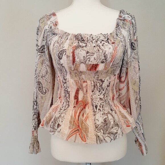 All Saint Lara Makutu Smocke Blouse - Picture 3 of 16